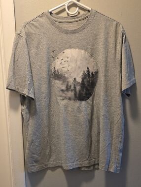 Banana Republic Factory Gray Forest Circle Crew T-Shirt